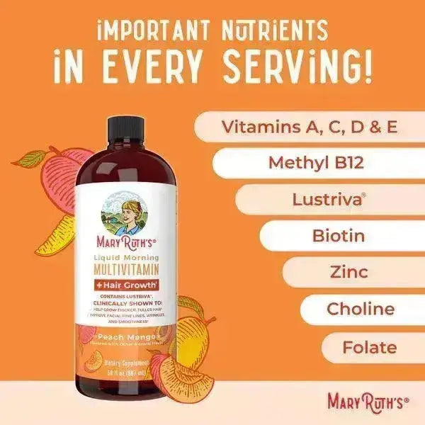 Multivitaminico - Melocotón Mango - Mary Ruths x 887ml - XpressColShop