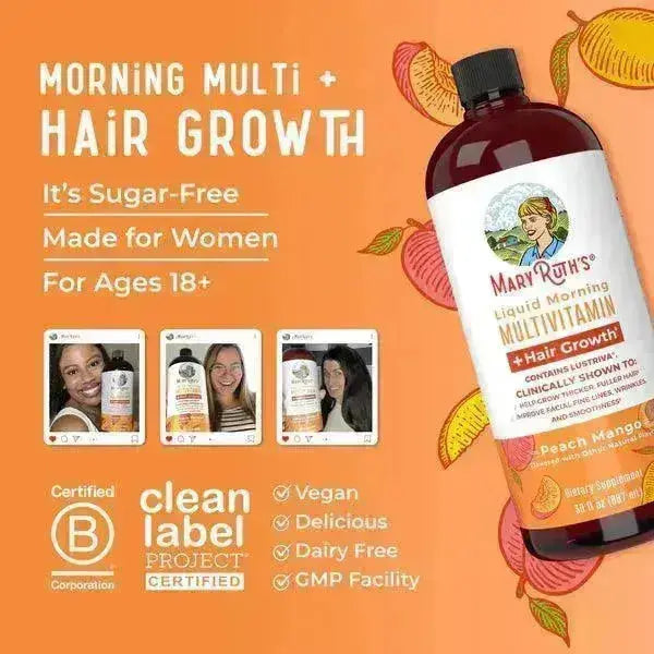 Multivitaminico - Melocotón Mango - Mary Ruths x 887ml - XpressColShop